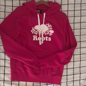adorable hot pink roots hoodie